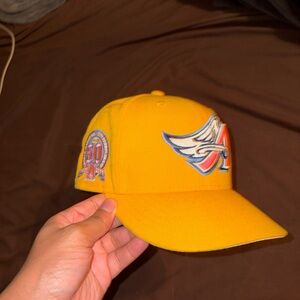 New Era Bright Yellow SIZE 7 1/8 with Embroidered Patch